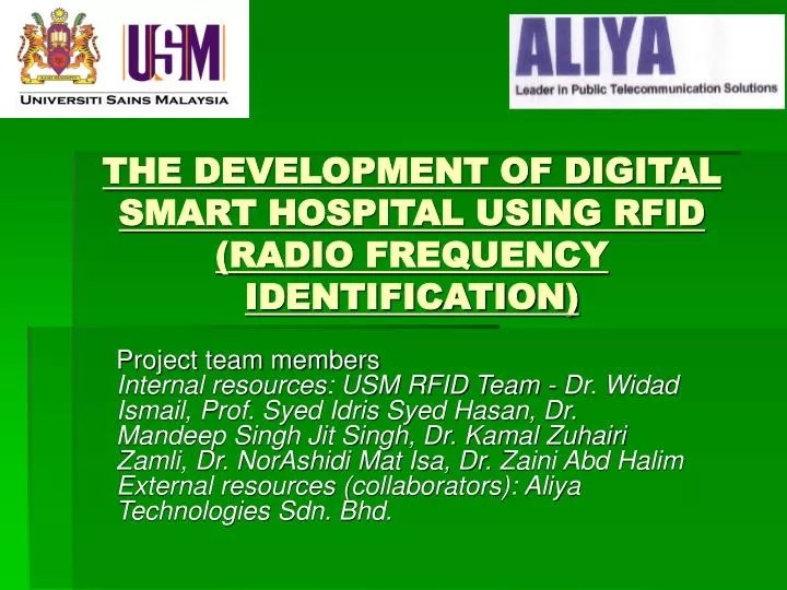 the development of digital smart hospital using rfid radio frequency identification