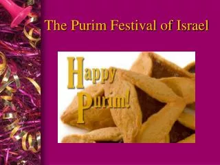 The Purim Festival of Israel