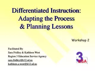 differentiated instruction adapting the process planning lessons