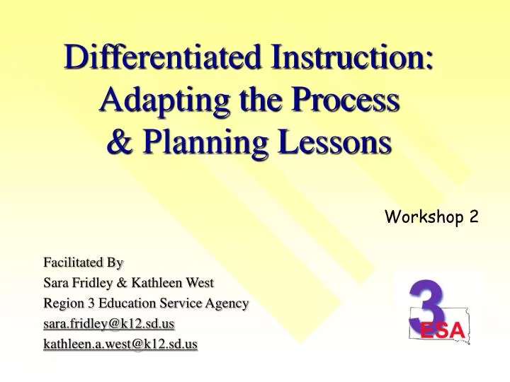 differentiated instruction adapting the process planning lessons