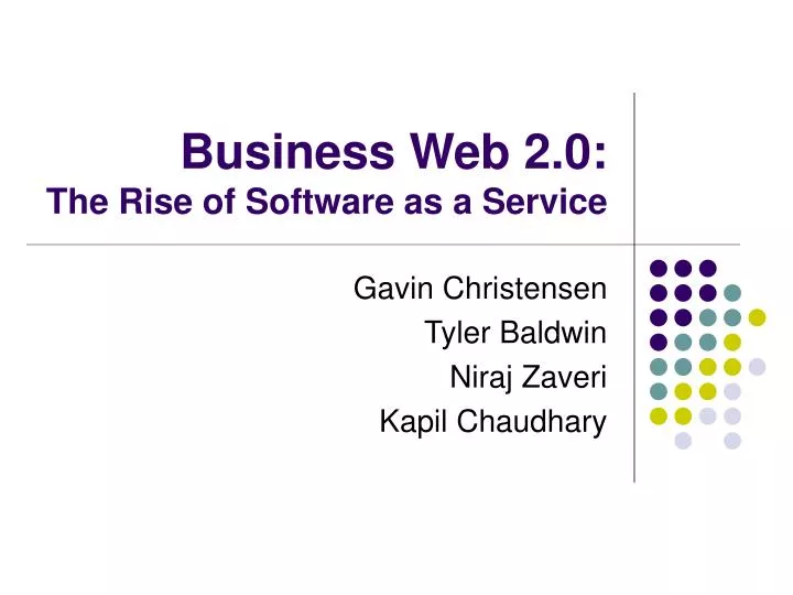 business web 2 0 the rise of software as a service