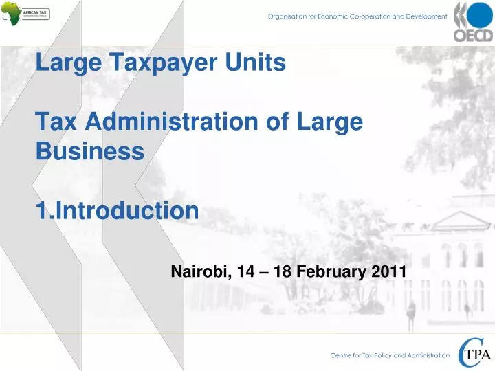 large taxpayer units tax administration of large business 1 introduction