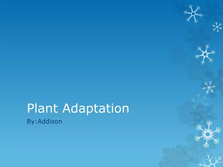 plant adaptation