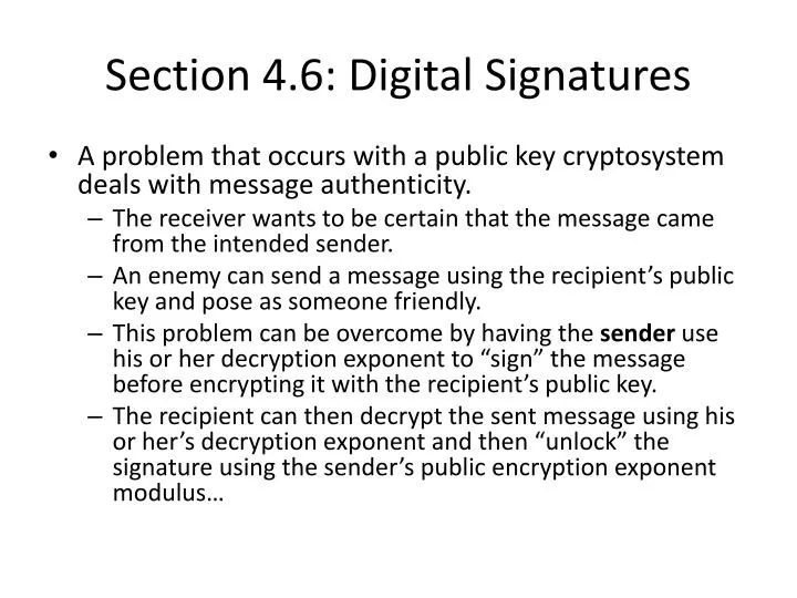 section 4 6 digital signatures