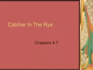 Catcher In The Rye