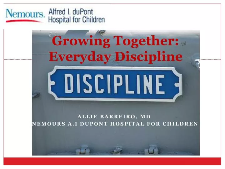 growing together everyday discipline