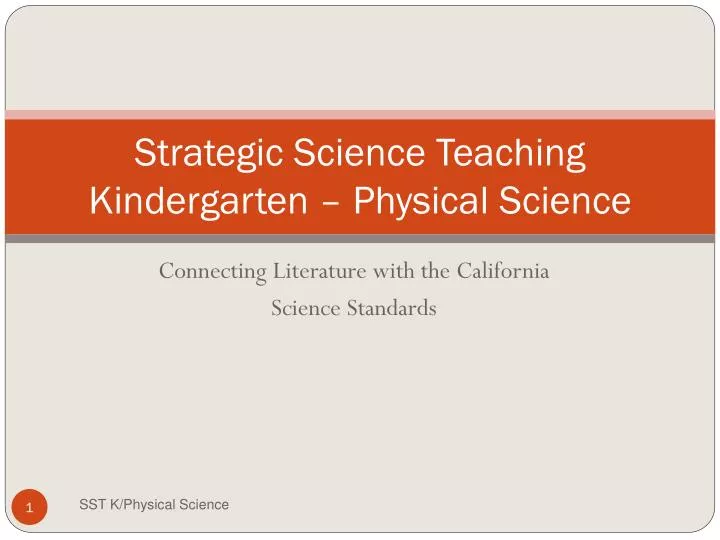 strategic science teaching kindergarten physical science