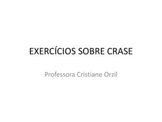 exerc cios sobre crase