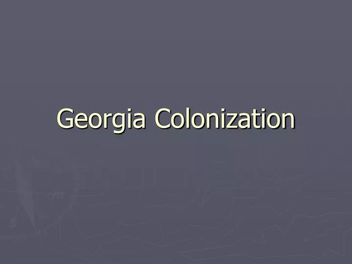 georgia colonization