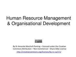 Human Resource Management &amp; Organisational Development