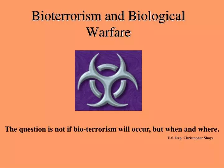 bioterrorism and biological warfare