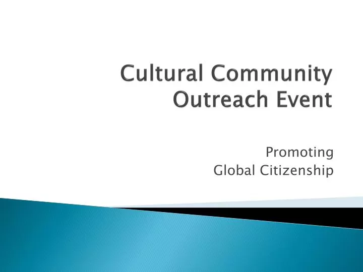 cultural community outreach event
