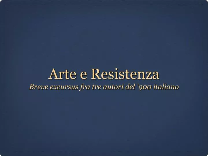 arte e resistenza