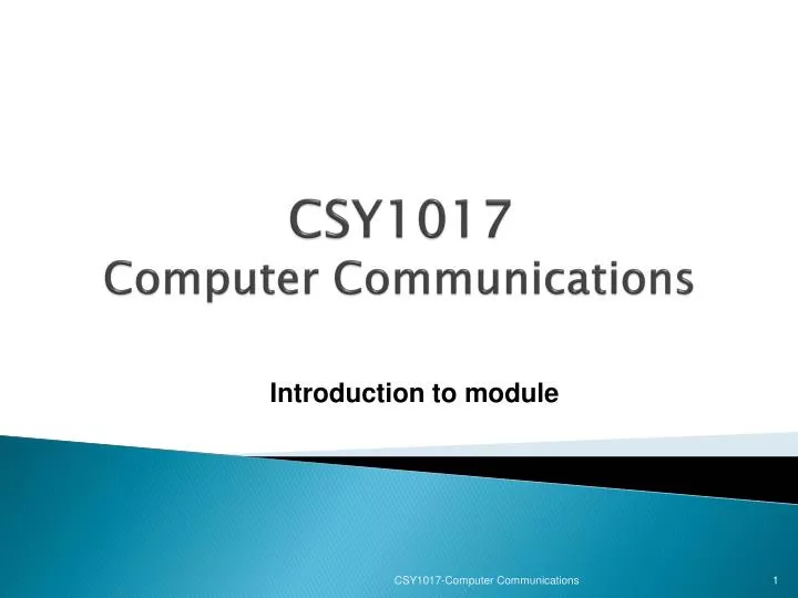 csy1017 computer communications