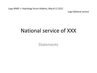 National service of XXX