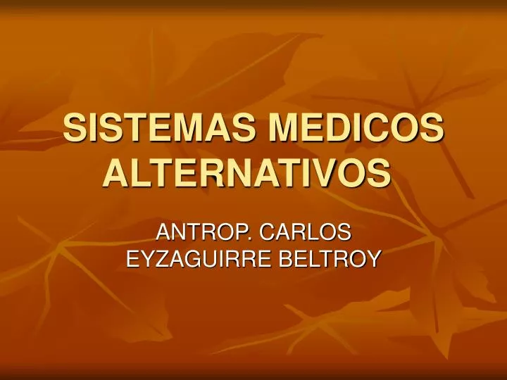 sistemas medicos alternativos