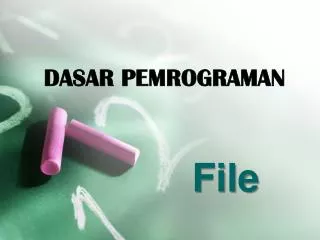 PPT - Dasar-Dasar Pemrograman PowerPoint Presentation, Free Download ...