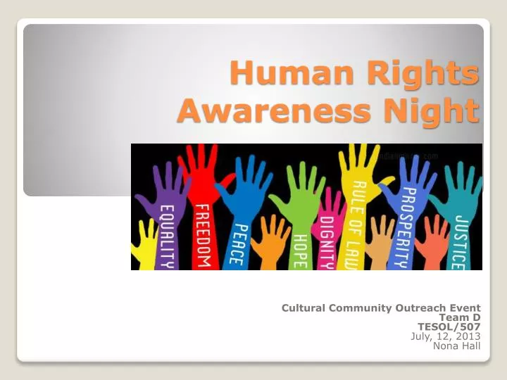 human rights awareness night