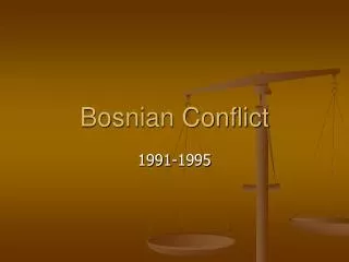 Bosnian Conflict