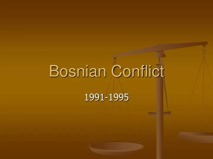 bosnian conflict