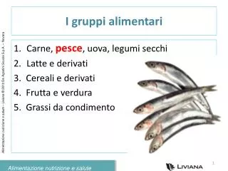 i gruppi alimentari