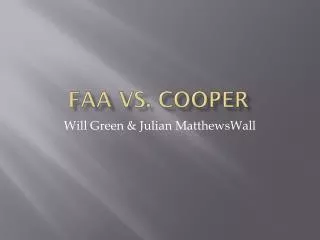 FAA vs. Cooper