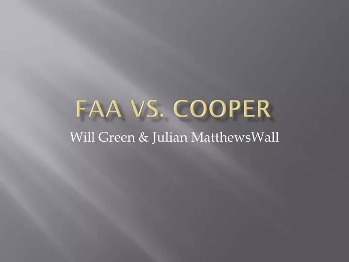 faa vs cooper