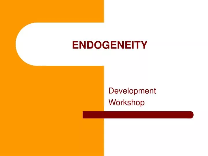 endogeneity