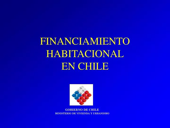 financiamiento habitacional en chile