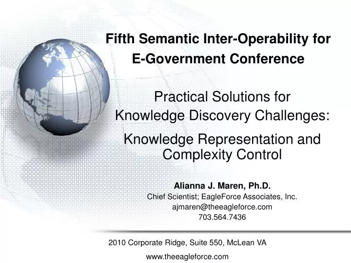 fifth semantic inter operability for e government conference
