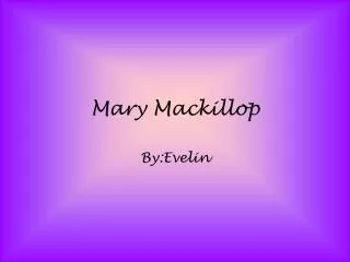 Mary Mackillop