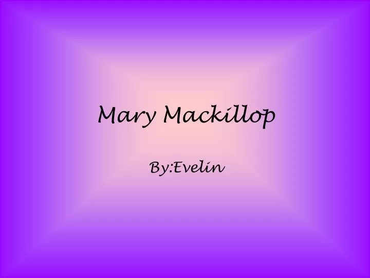 mary mackillop