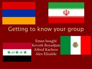 Getting to know your group