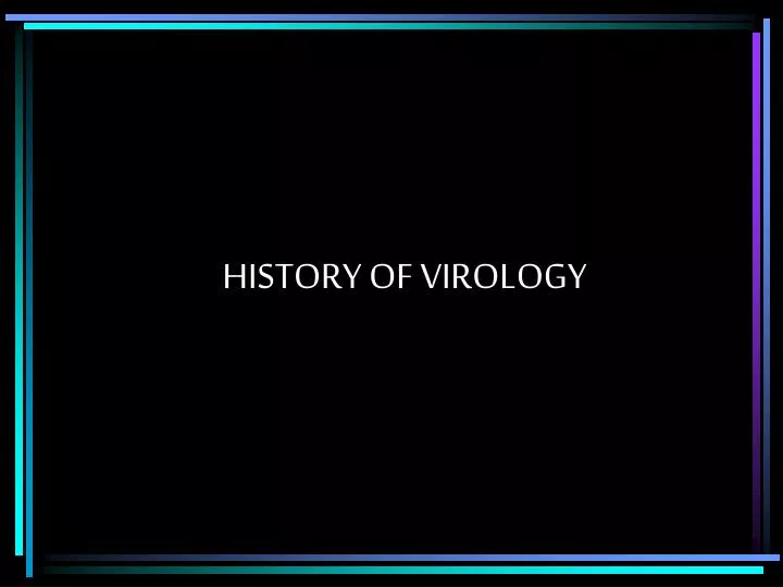 history of virology