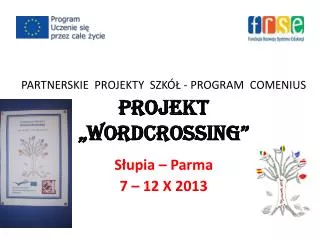 partnerskie projekty szk program comenius projekt wordcrossing