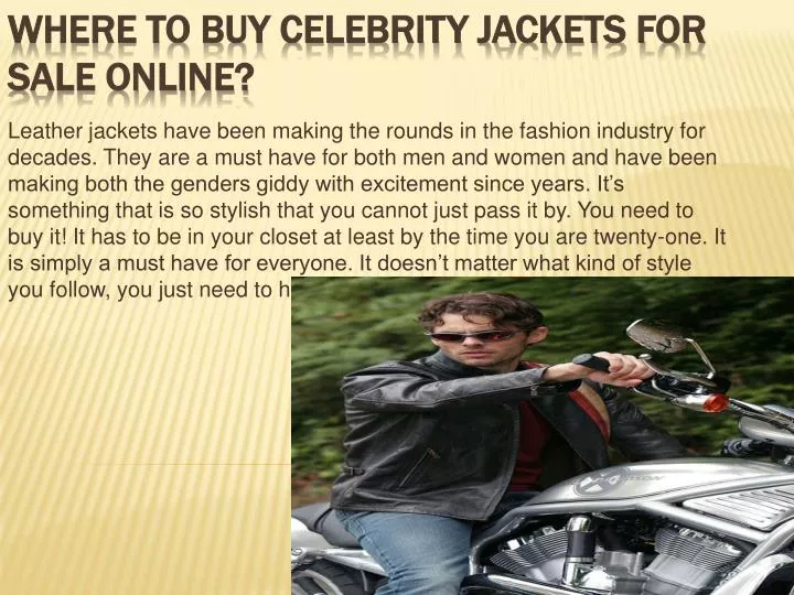where to buy celebrity jackets for sale online