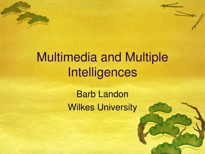 multimedia and multiple intelligences