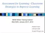 Assessment for Learning: Classroom Strategies to Improve Learning