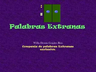 palabras extranas