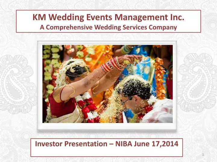 km wedding events management inc a comprehensive wedding services company