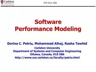 Software Performance Modeling