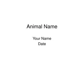 Animal Name