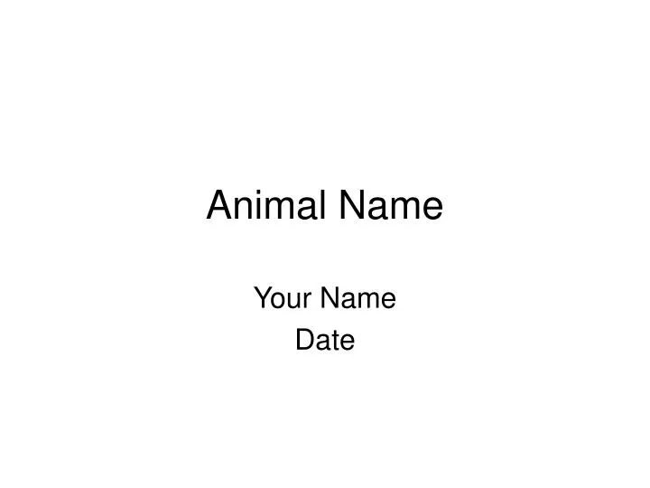 animal name