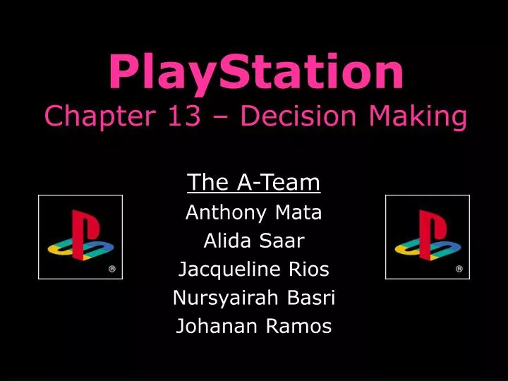 playstation chapter 13 decision making