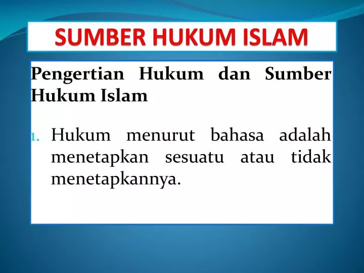 sumber hukum islam