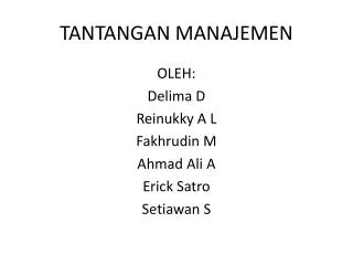 tantangan manajemen