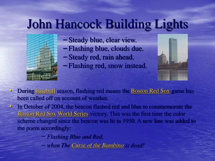 john hancock building lights