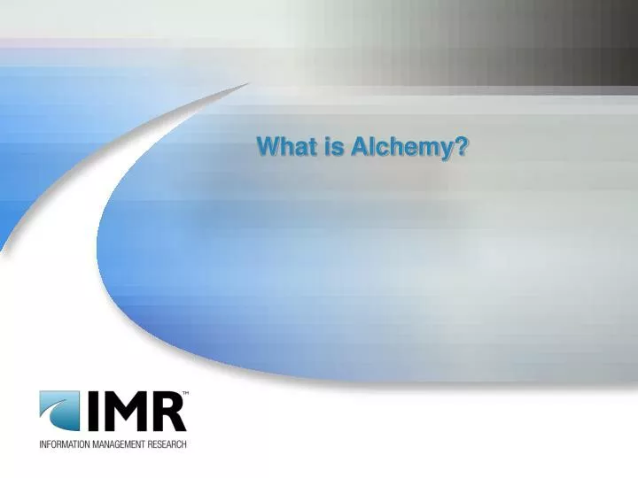 what is alchemy