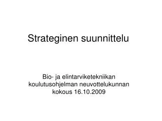 strateginen suunnittelu