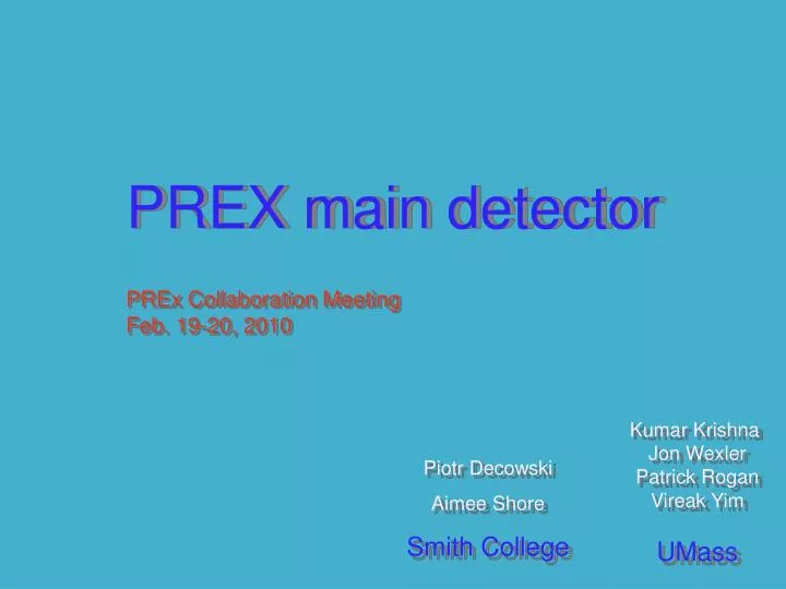 prex main detector